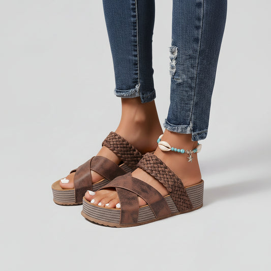 Sandalias ortopédicas de cuero de material de alta calidad