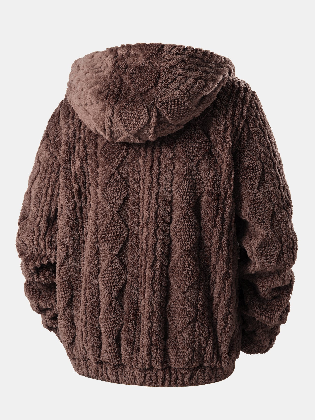 Sudadera con capucha de jacquard geométrico