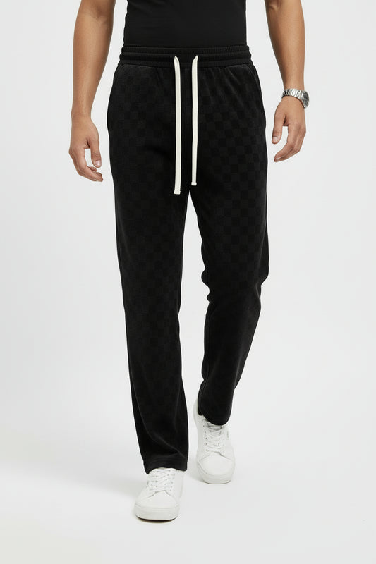 Pantalones Rectos de Cuadros